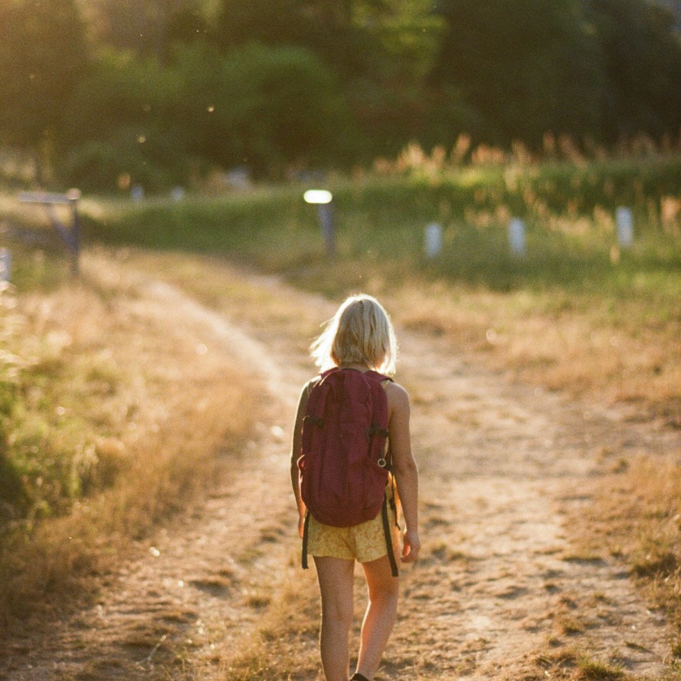 Young woman on a journey.